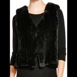 AQUA Faux Fur Outer Shell Vest